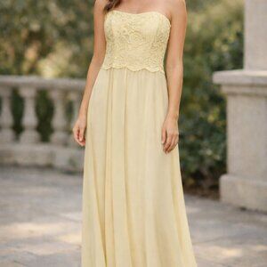 Ralph Lauren yellow evening dress